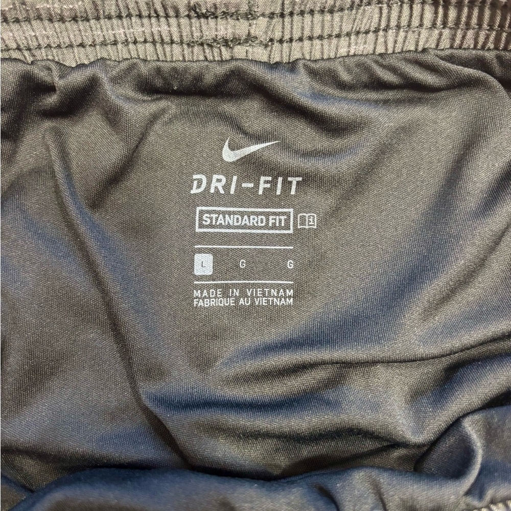 Nike Kids Girls Gray Athletic Shorts with Black Trim - Picture 3 of 5